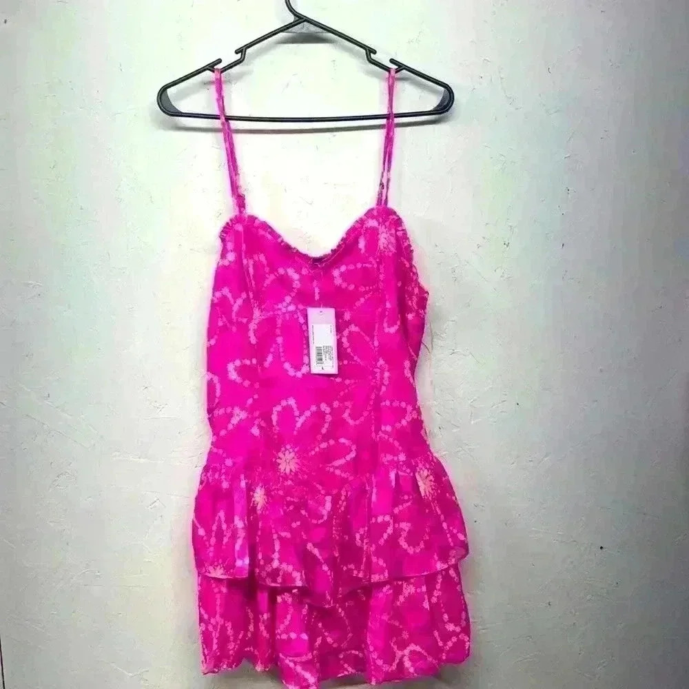 Wild fable Pink Ruffle Layer Mini Dress